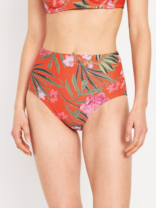 High-Waisted French-Cut Bikini Swim Bottoms