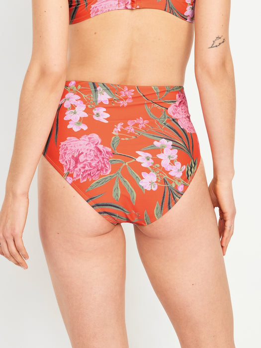 High-Waisted French-Cut Bikini Swim Bottoms