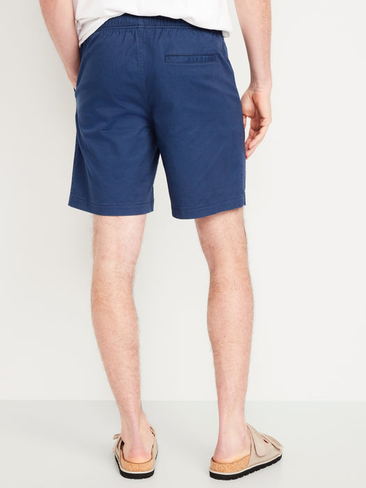 Pull-On Twill Jogger Shorts -- 7-inch inseam