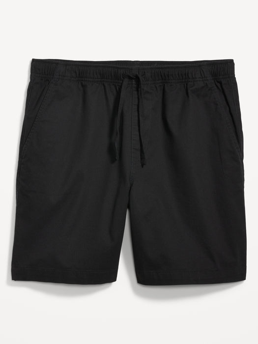 Pull-On Twill Jogger Shorts -- 7-inch inseam