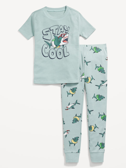 Gender-Neutral Graphic Snug-Fit Pajama Set for Kids