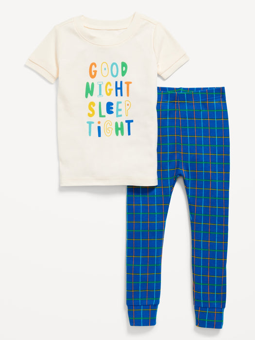 Unisex Snug-Fit Graphic Pajama Set for Toddler & Baby