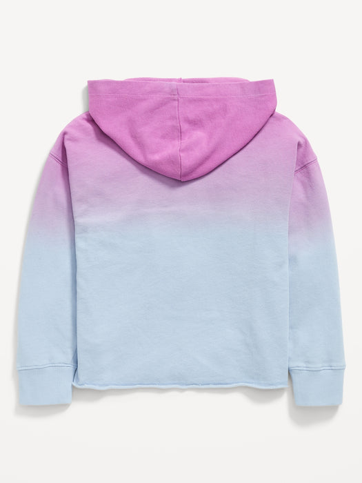 Vintage Printed Slouchy Hoodie for Girls