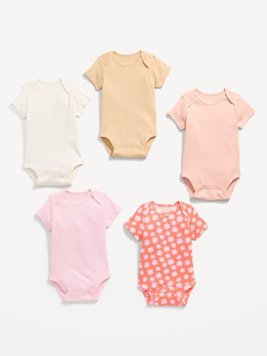 Short-Sleeve Bodysuit 5-Pack for Baby