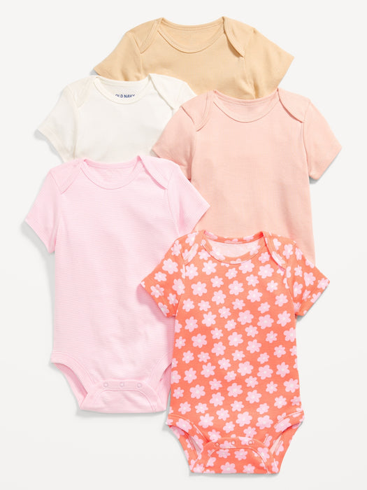 Short-Sleeve Bodysuit 5-Pack for Baby