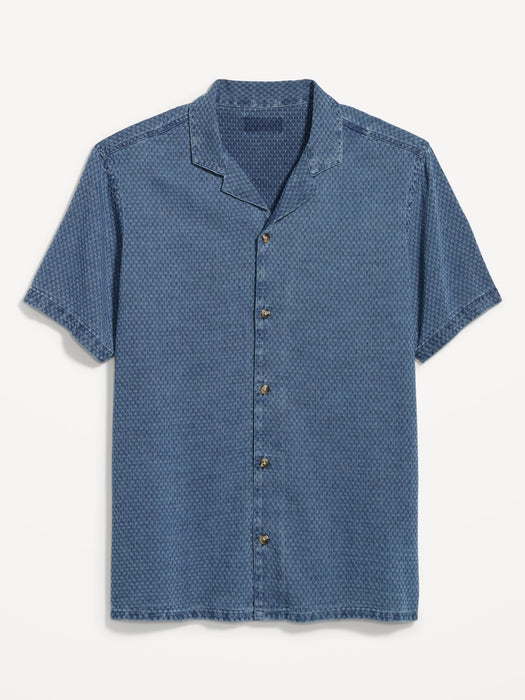 Short-Sleeve Dobby Camp Shirt