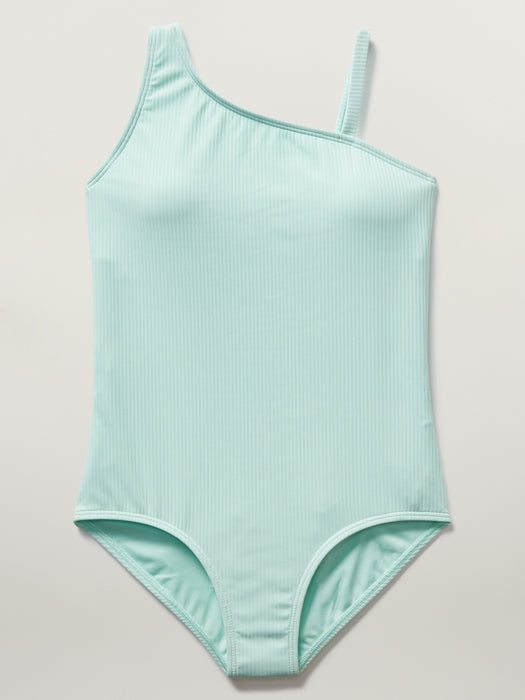 Athleta Girl One Shoulder Rib One Piece Swimsuit
