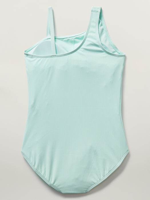 Athleta Girl One Shoulder Rib One Piece Swimsuit