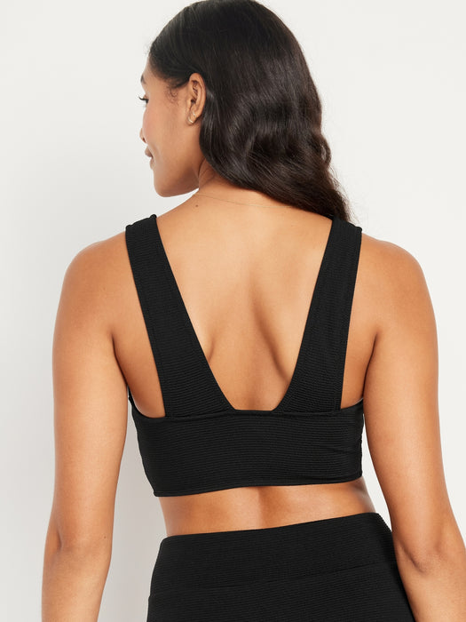 V-Neck Longline Bikini Swim Top