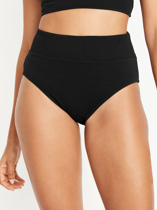 High-Waisted French-Cut Bikini Swim Bottoms