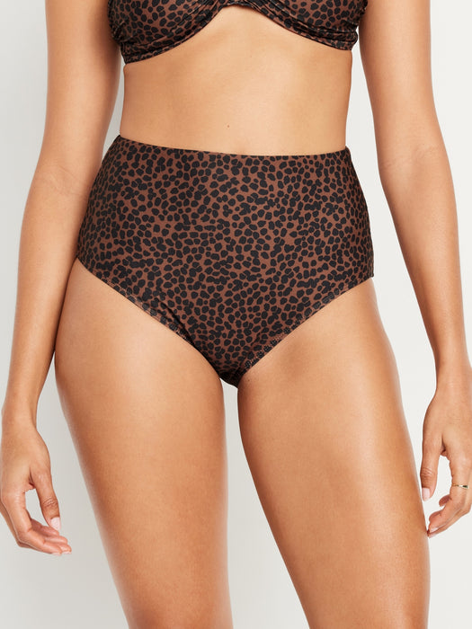 High-Waisted French-Cut Bikini Swim Bottoms