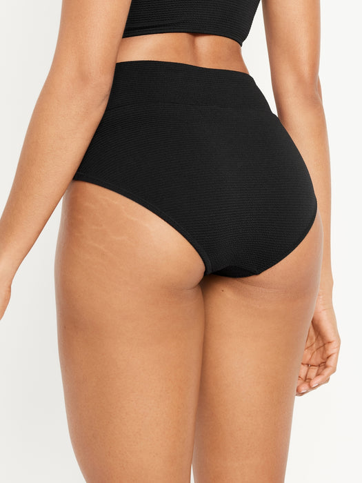 High-Waisted French-Cut Bikini Swim Bottoms