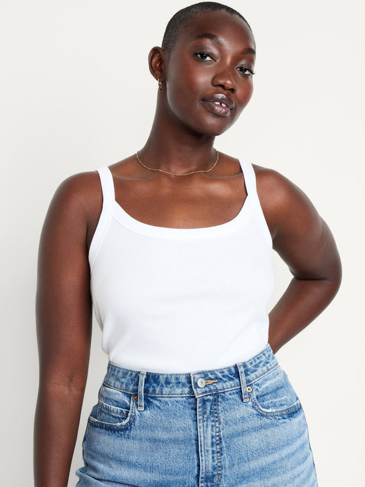 Fitted Rib-Knit Tank Top