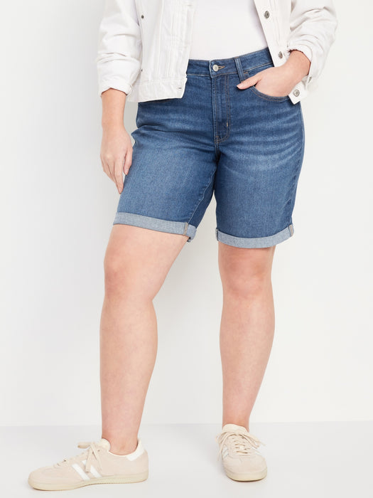 High-Waisted Wow Jean Shorts -- 9-inch inseam