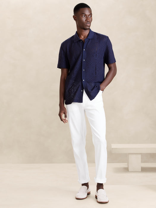 Slim Linen-Cotton Traveler Pant