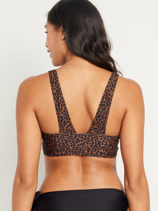 V-Neck Longline Bikini Swim Top