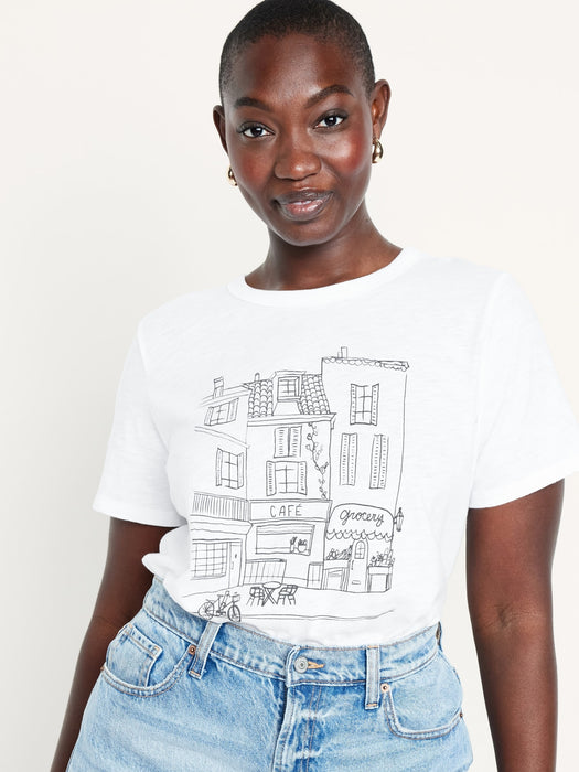 EveryWear Slub-Knit Graphic T-Shirt