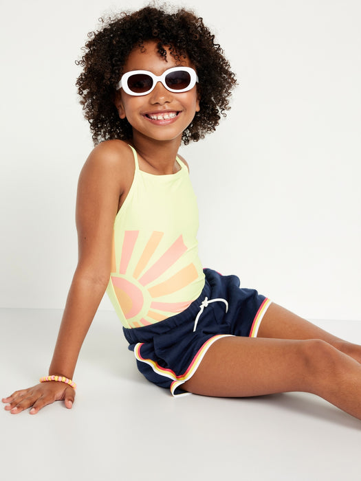 French Terry Dolphin-Hem Cheer Shorts for Girls