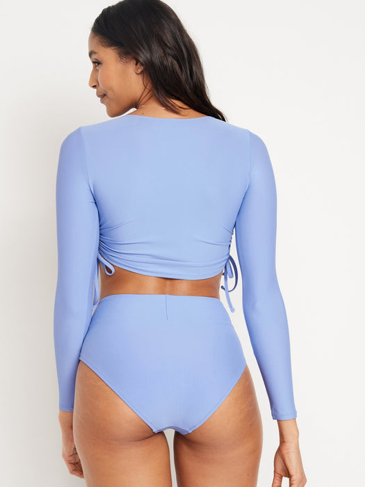 Side-Tie Rashguard Swim Top