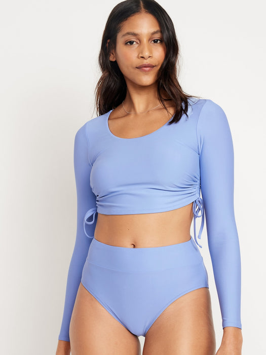 Side-Tie Rashguard Swim Top