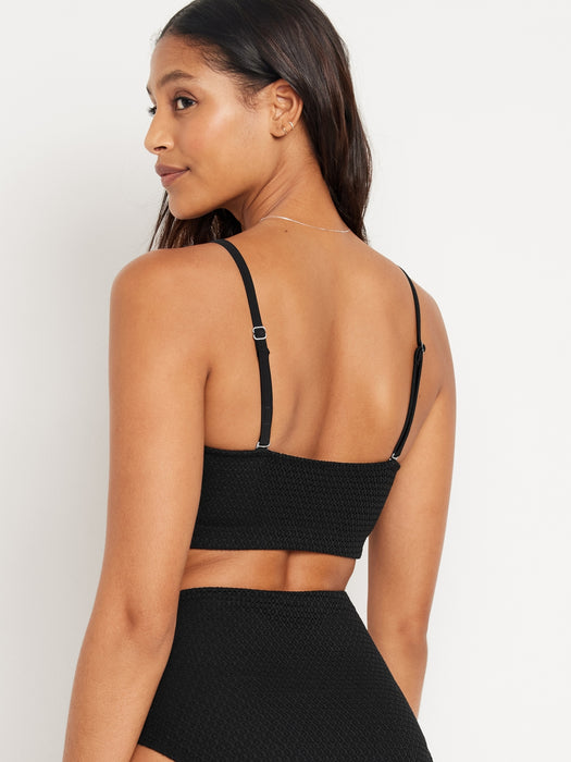 Longline Crochet Bandeau Swim Top