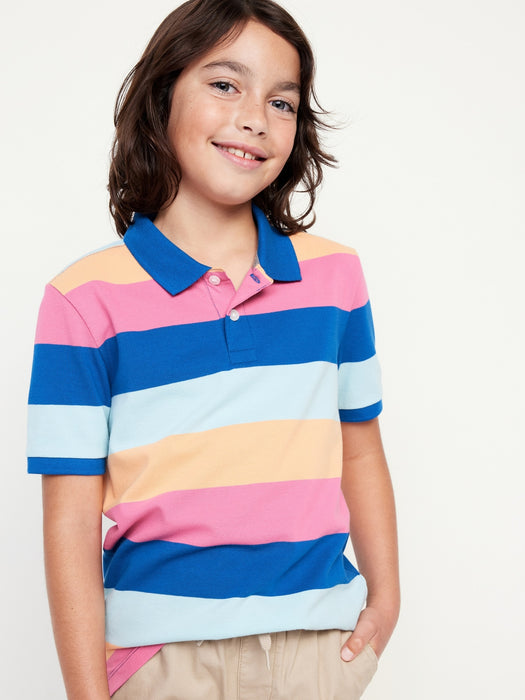 Printed Pique Polo Shirt for Boys