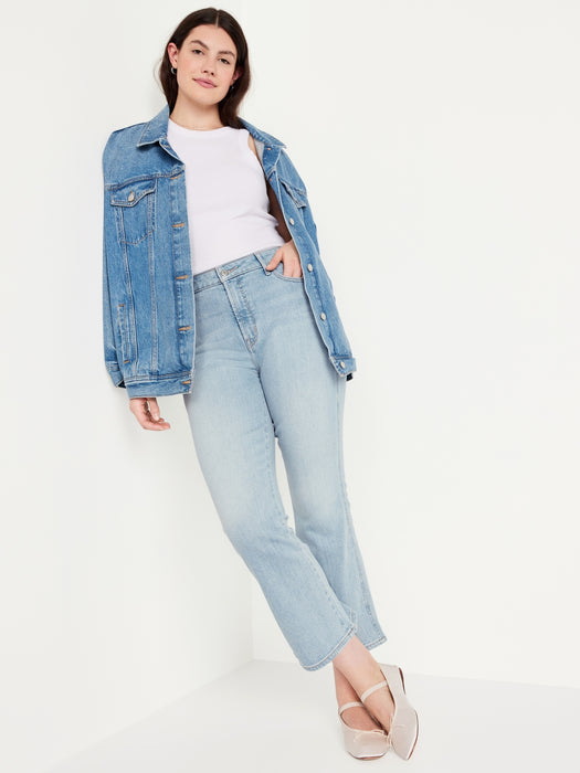 High-Waisted Vintage Crop Flare Jeans