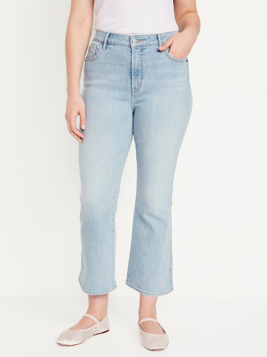 High-Waisted Vintage Crop Flare Jeans