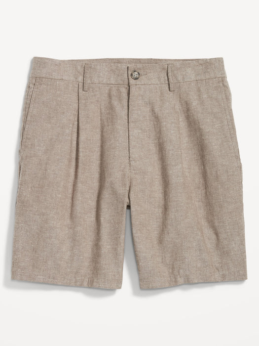Slim Linen-Blend Chino Shorts -- 7-inch inseam