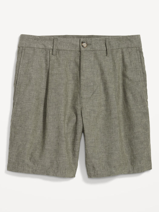 Slim Linen-Blend Chino Shorts -- 7-inch inseam