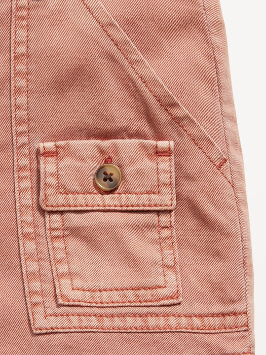 Cargo-Pocket Twill Shorts for Girls