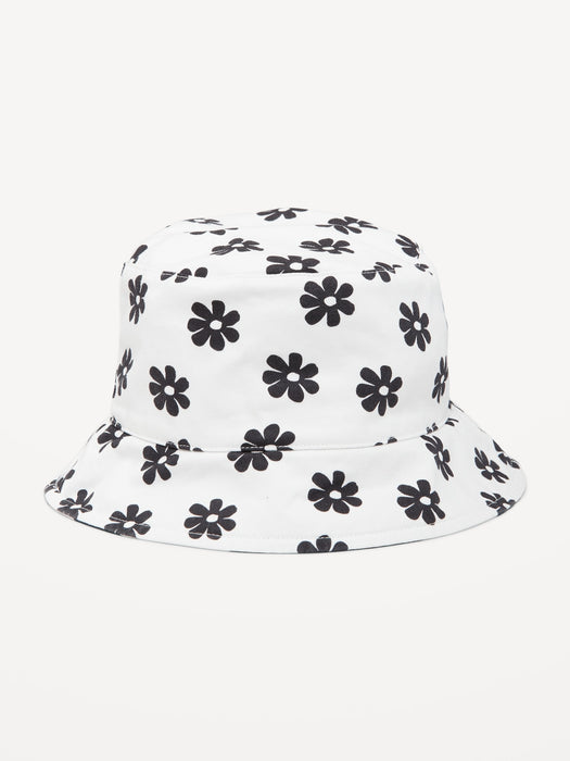 Reversible Twill Bucket Hat for Girls