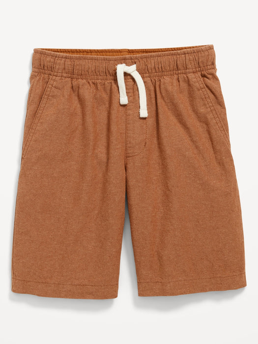 Knee Length Linen-Blend Shorts for Boys
