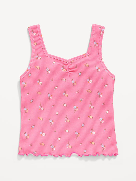 Fitted Sweetheart-Neck Tank Top for Girls