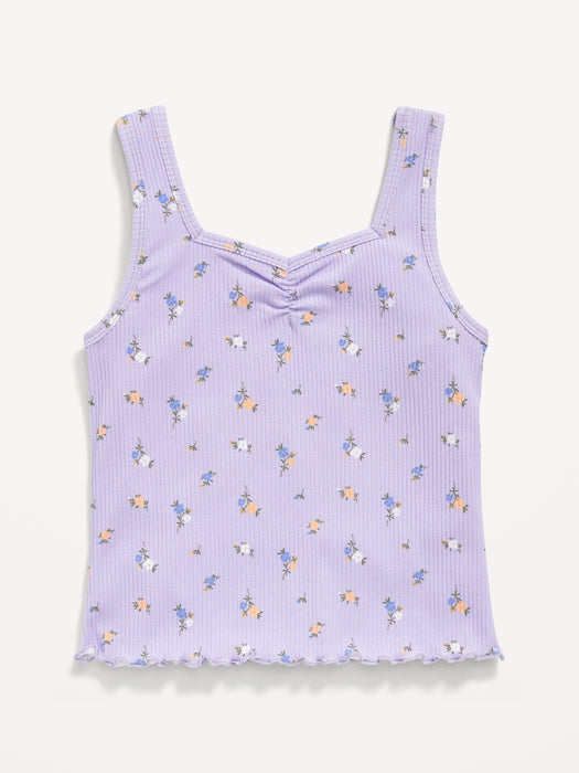 Fitted Sweetheart-Neck Tank Top for Girls