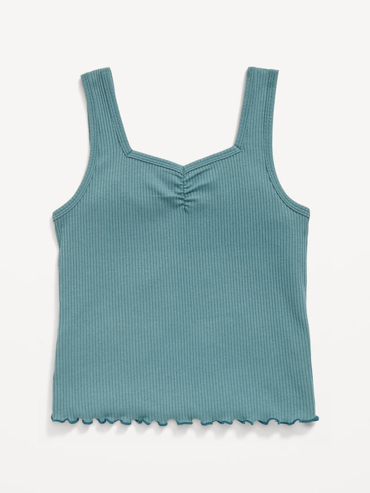 Fitted Sweetheart-Neck Tank Top for Girls