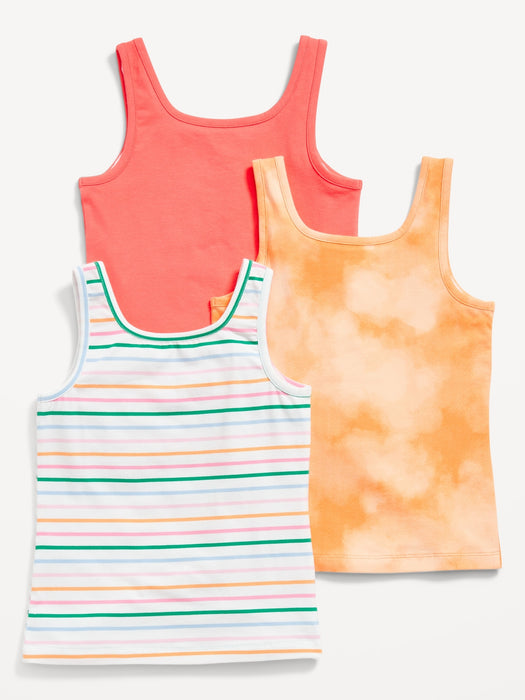 Square-Neck Tank Top 3-Pack for Girls