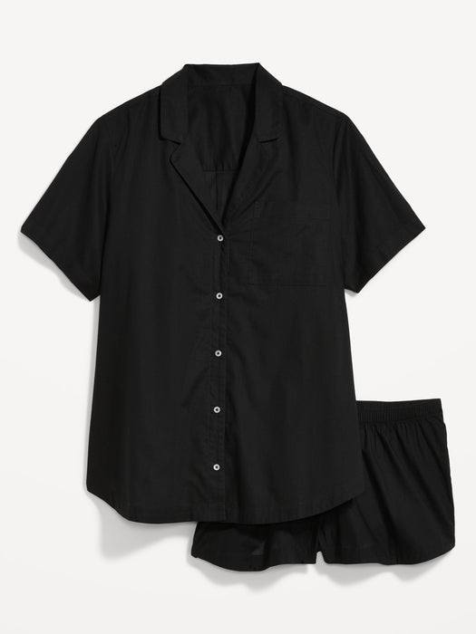 Maternity Poplin Pajama Set