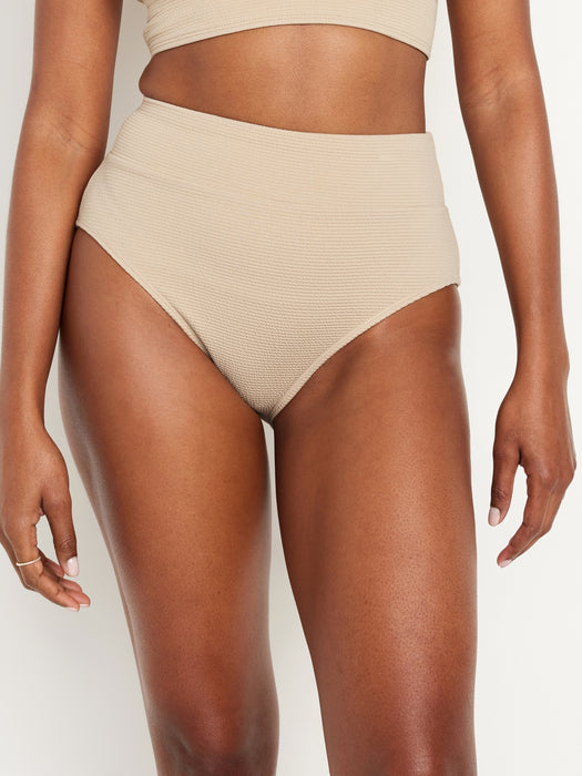 High-Waisted French-Cut Bikini Swim Bottoms