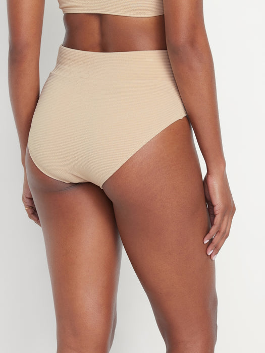 High-Waisted French-Cut Bikini Swim Bottoms