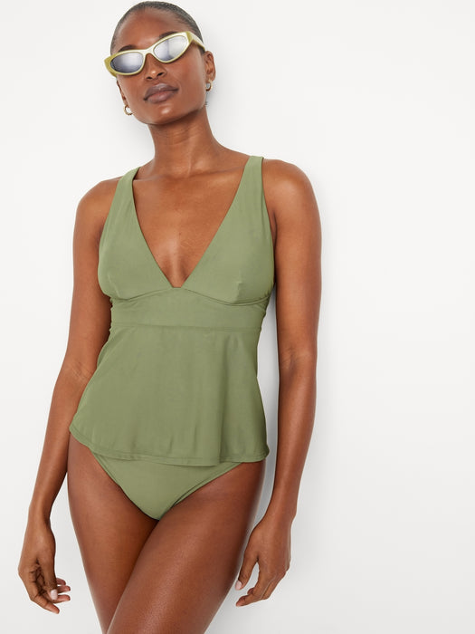 V-Neck Swing Tankini Swim Top for Women