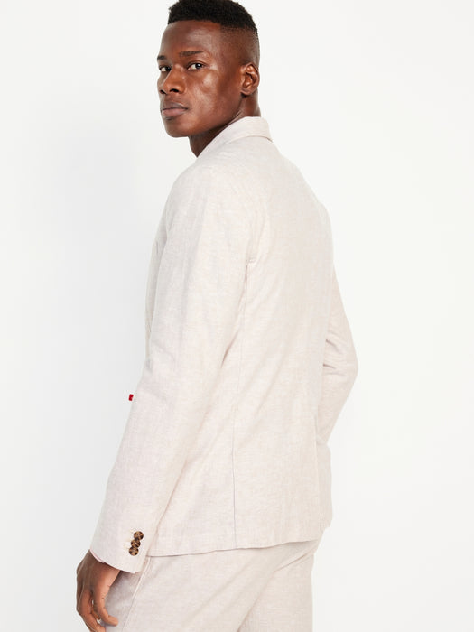Linen-Blend Blazer