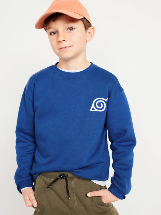 Gender-Neutral Licensed Graphic Crew-Neck Sweatshirt for Kids