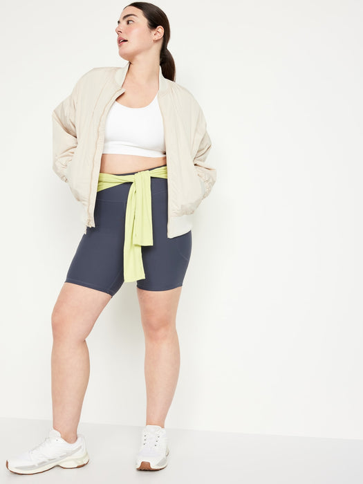 High-Waisted PowerSoft Biker Shorts -- 8-inch inseam