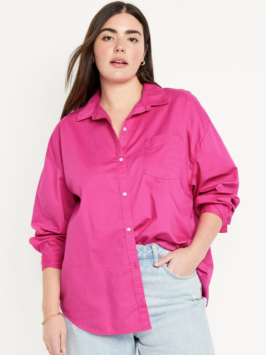 Oversized Button-Down Boyfriend Shirt