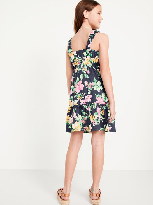Printed Sleeveless Tiered Dress for Girls