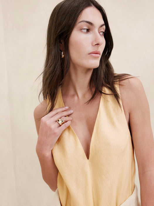 Ava Linen Mini Dress