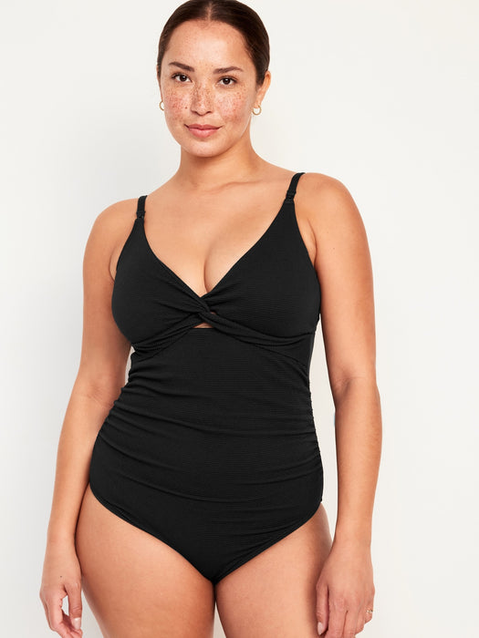 Maternity Twist-Front Nursing Swimsuit