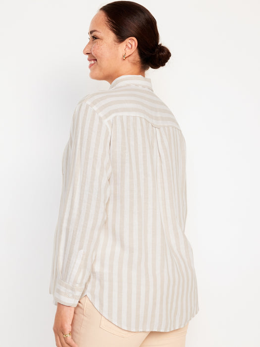 Maternity Boyfriend Popover Shirt