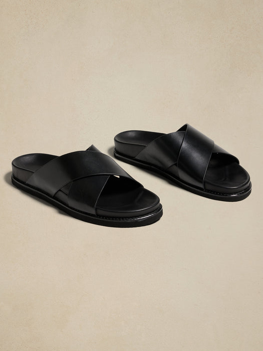 Riviera Leather Slide